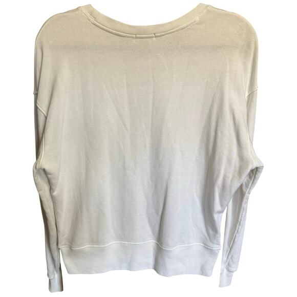Rails Ramona Sweatshirt Metallic Stripe Crewneck Pullover White Size Large - Picture 7 of 11